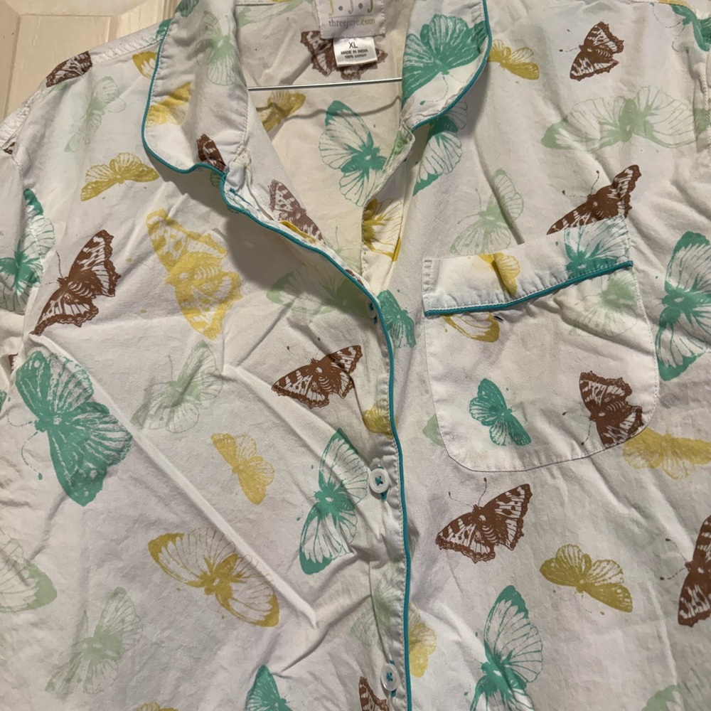 Butterfly Print Pajama Set
